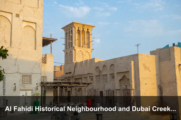 Al Fahidi Historical Neighbourhood and Dubai Creek Abras