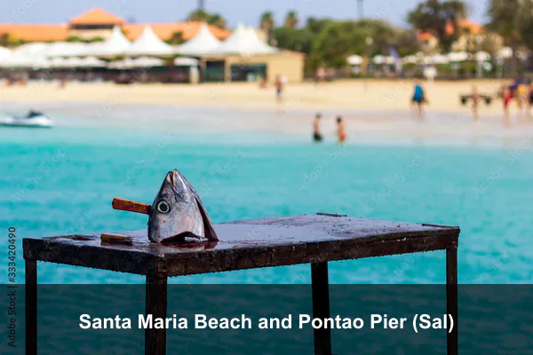 Santa Maria Beach and Pontao Pier (Sal)