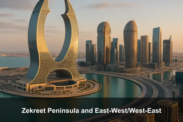 Zekreet Peninsula and East-West/West-East