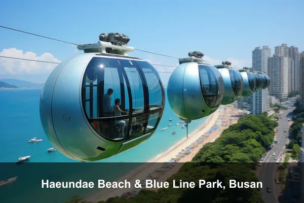 Haeundae Beach & Blue Line Park, Busan