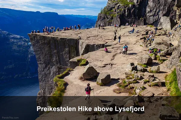 Preikestolen Hike above Lysefjord