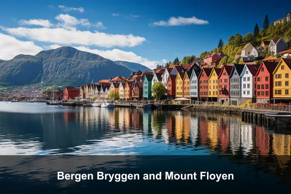 Bergen Bryggen and Mount Floyen