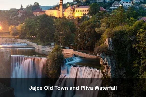Jajce Old Town and Pliva Waterfall