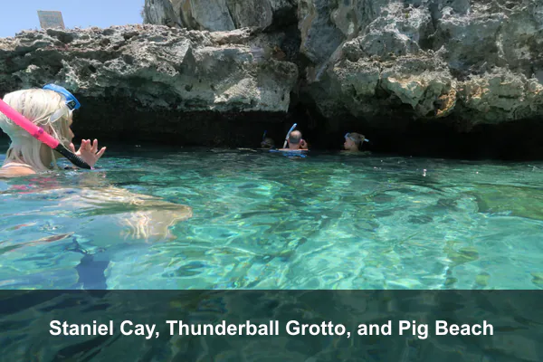 Staniel Cay, Thunderball Grotto, and Pig Beach